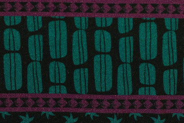 Viskose Webware "Molina", bienvenido colorido, Swafing, petrol, schwarz, 0,5 m